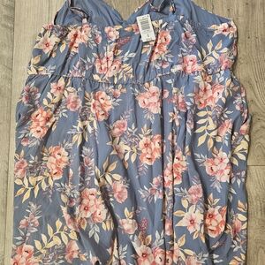 Torrid Blue Floral Midi Dress